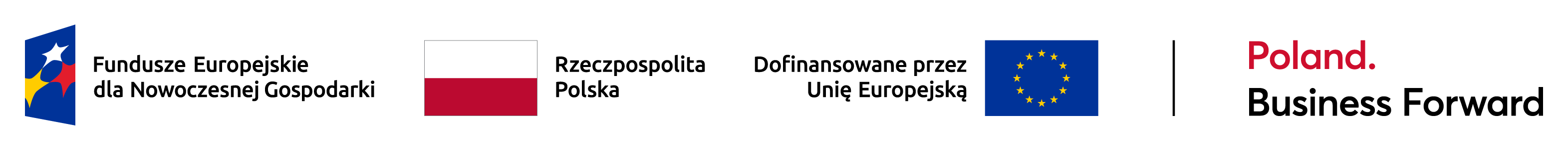 logotypy Fundusze Europejskie Polska Unia Eurpejska Poland Business Forward