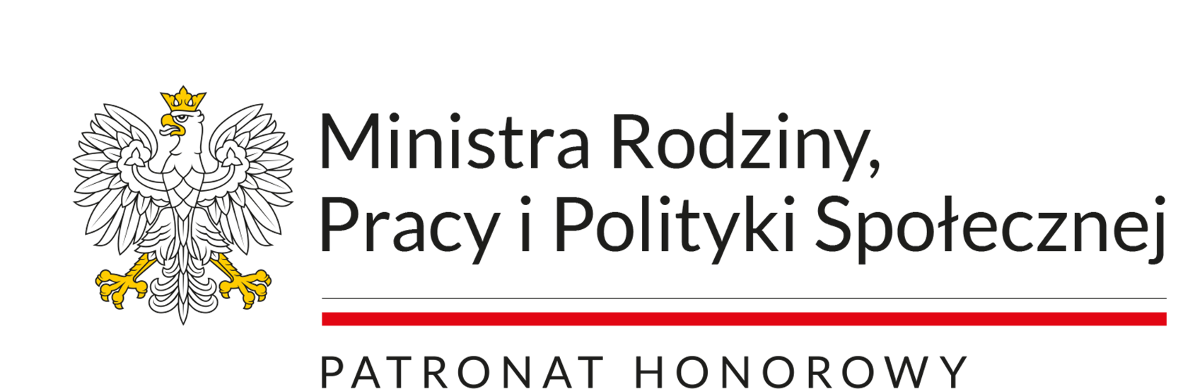 Logotyp Ministra Rodziny, Pracy i Polityki Społecznej, patronat honorowy